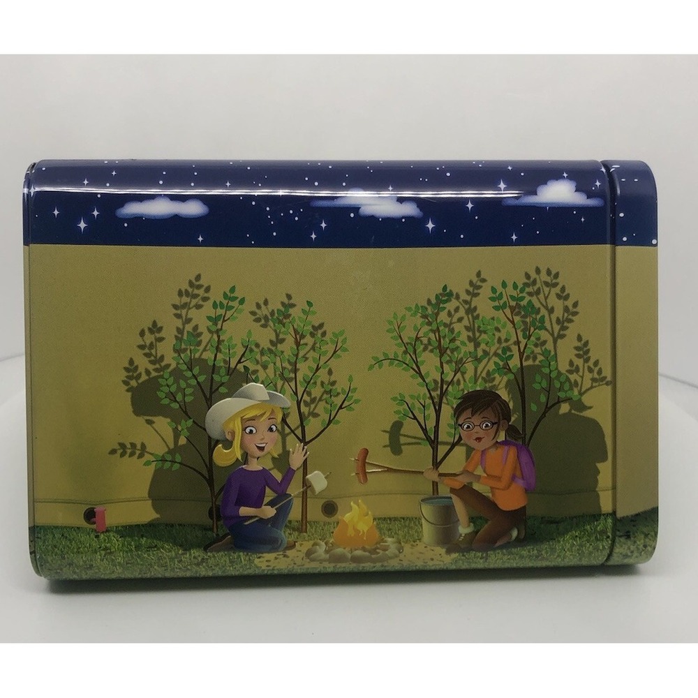 Girl Scouts Cookie Empty Tin‎ Metal Box With Lid Trophy Nut Company 2017 GSUSA